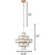 Cubic 6 Light 18.5 inch Calypso Gold Pendant Ceiling Light