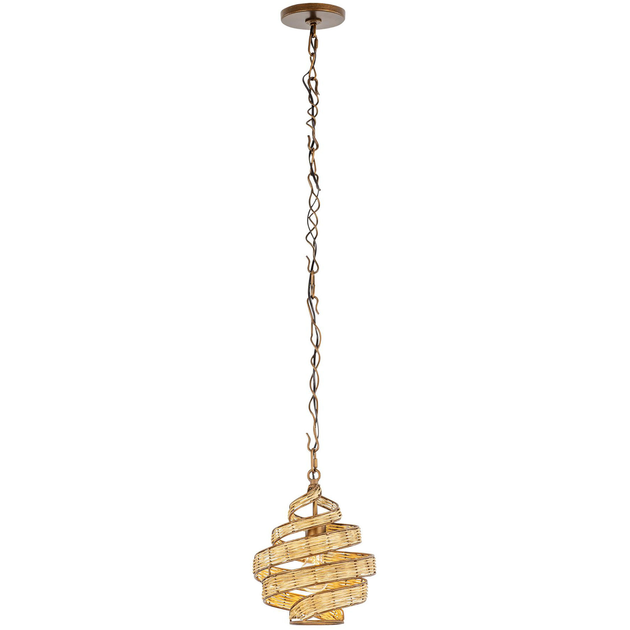 Flow 1 Light 10 inch Baguette Pendant Ceiling Light, Smithsonian Collaboration