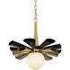 Daphne 1 Light 18.5 inch Matte Black with French Gold Pendant Ceiling Light