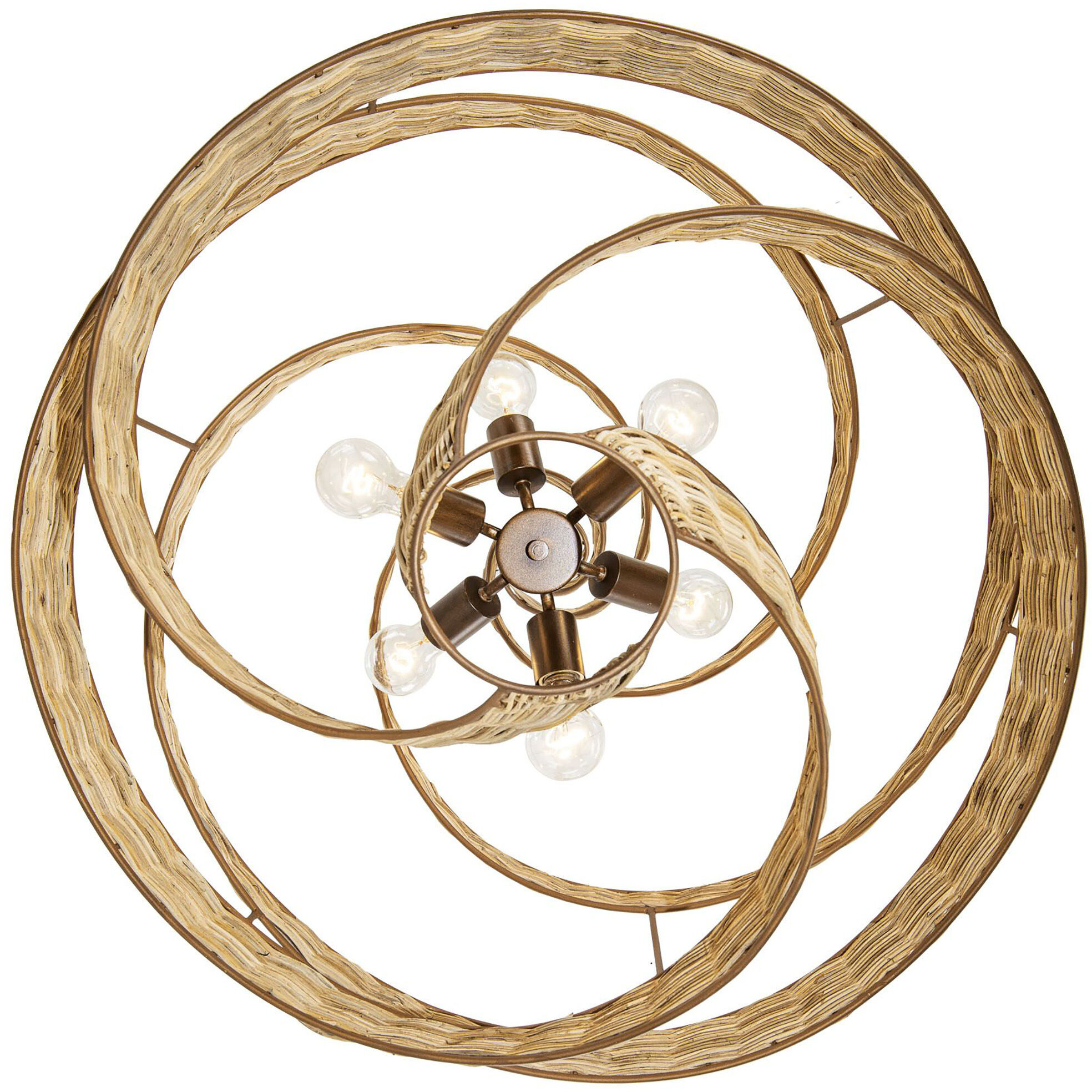 Flow 6 Light 30 inch Baguette Pendant Ceiling Light, Smithsonian Collaboration