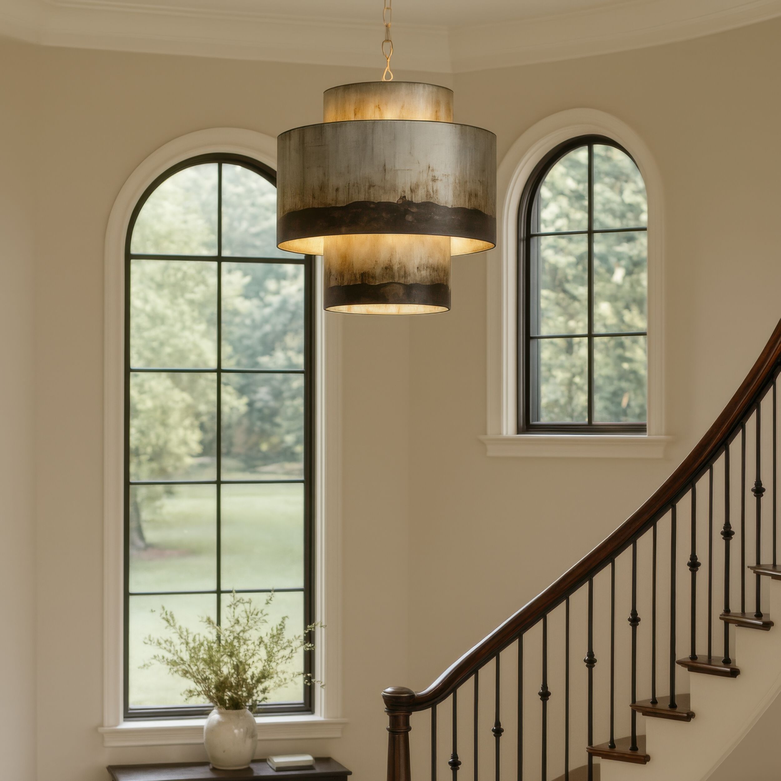 Cannery 4 Light 18 inch Ombre Galvanized Pendant Ceiling Light