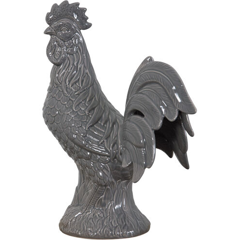 Americana Grey Rooster Statue