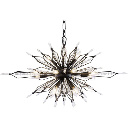 Orbital 16 Light 36 inch Carbon Pendant Ceiling Light