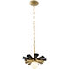 Daphne 1 Light 12.25 inch Matte Black with French Gold Pendant Ceiling Light