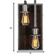 Lofty 2 Light 8 inch Steel and Faux Zebrawood Wall Sconce Wall Light in Right