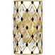 Windsor Sconce Wall Light in French Gold and Matte Black