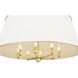 Coco 8 Light 32 inch Matte White/French Gold Pendant Ceiling Light