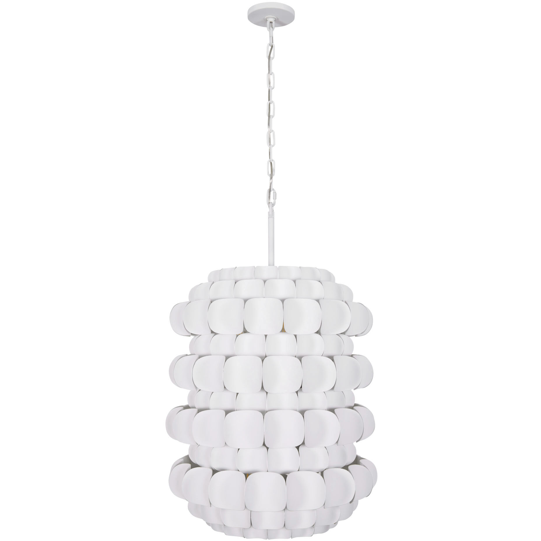 Swoon 6 Light 20 inch Matte White Foyer Pendant Ceiling Light, Smithsonian Collaboration