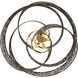 Flow 6 Light 30 inch Matte Black and French Gold Pendant Ceiling Light in Matte Black/French Gold