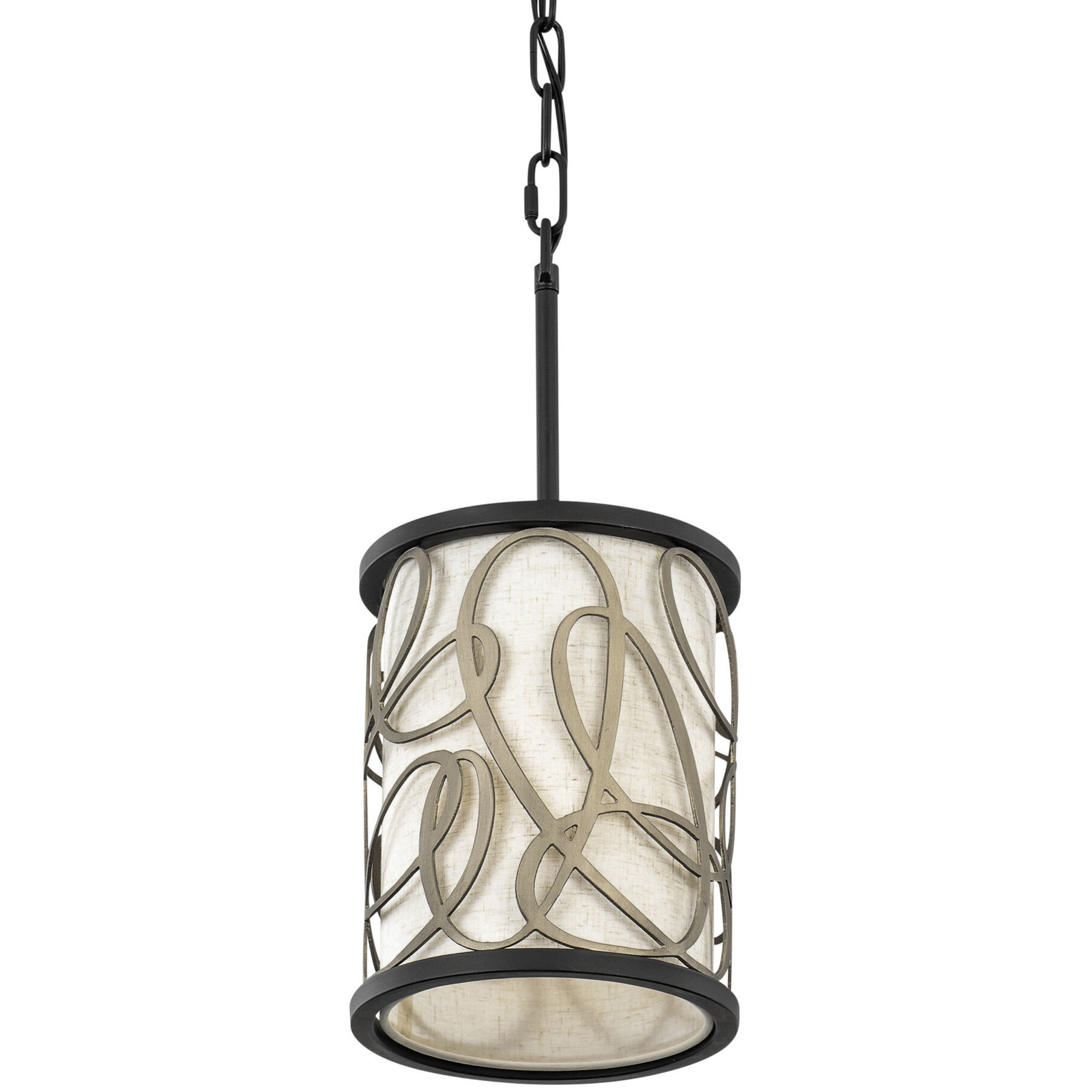 Scribble 1 Light 8 inch Matte Black Mini Pendant Ceiling Light, Smithsonian Collaboration