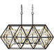 Marcia 3 Light 28 inch Matte Black/French Gold Linear Pendant Ceiling Light