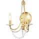 Brentwood 2 Light 11 inch Gold Sconce Wall Light 