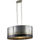 Cannery 6 Light 30 inch Ombre Galvanized Linear Pendant Ceiling Light