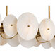 Cosmos 10 Light 50 inch Havana Gold Linear Pendant Ceiling Light, Smithsonian Collaboration