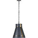 Brasserie 1 Light 12.5 inch Blackened Zinc and Heritage Bronze Mini Pendant Ceiling Light