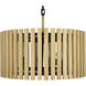 Suratto 6 Light 24 inch Matte Black and Honey Blonde Pendant Ceiling Light in Matte Black/Honey Blonde