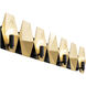 Malone 4 Light 31 inch Matte Black/French Gold Bath Vanity Light Wall Light