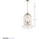 Voliere 3 Light 14.5 inch Havana Gold Pendant Ceiling Light