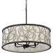 Scribble 6 Light 28 inch Matte Black with Artifact Pendant Ceiling Light, Smithsonian Collaboration
