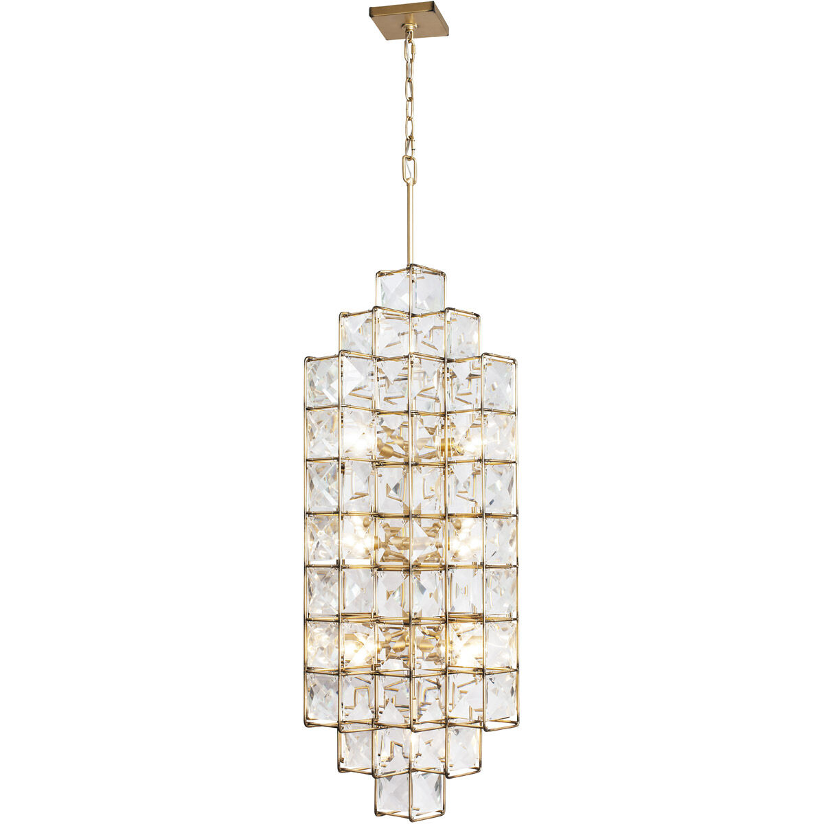 Cubic 14 Light 18.5 inch Calypso Gold Foyer Pendant Ceiling Light