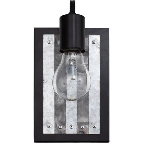 Abbey Rose 1 Light 5 inch Black and Galvanized Wall Sconce Wall Light
