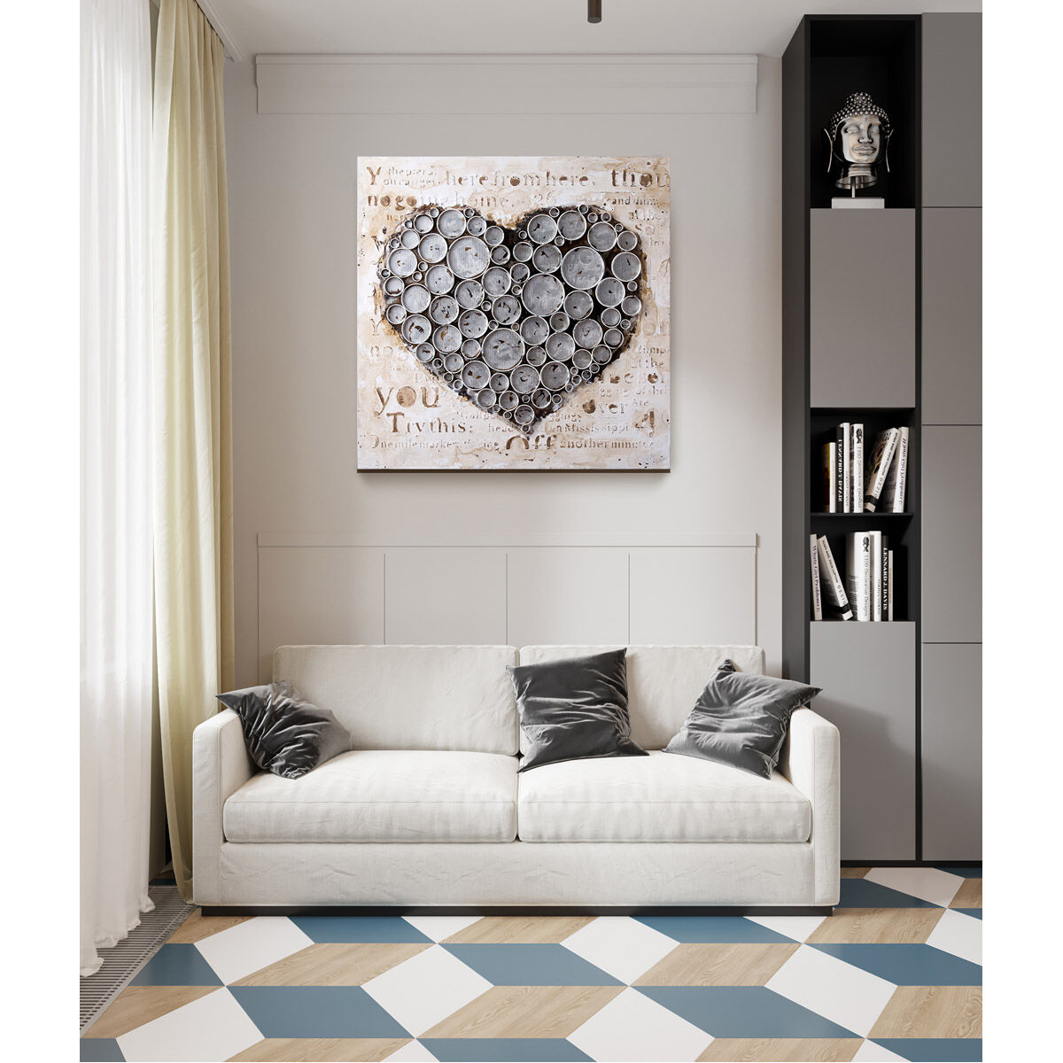 Work of Heart Silver Wall Art, Varaluz Casa