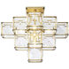 Cubic 5 Light 18.5 inch Calypso Gold Semi-Flush Ceiling Light