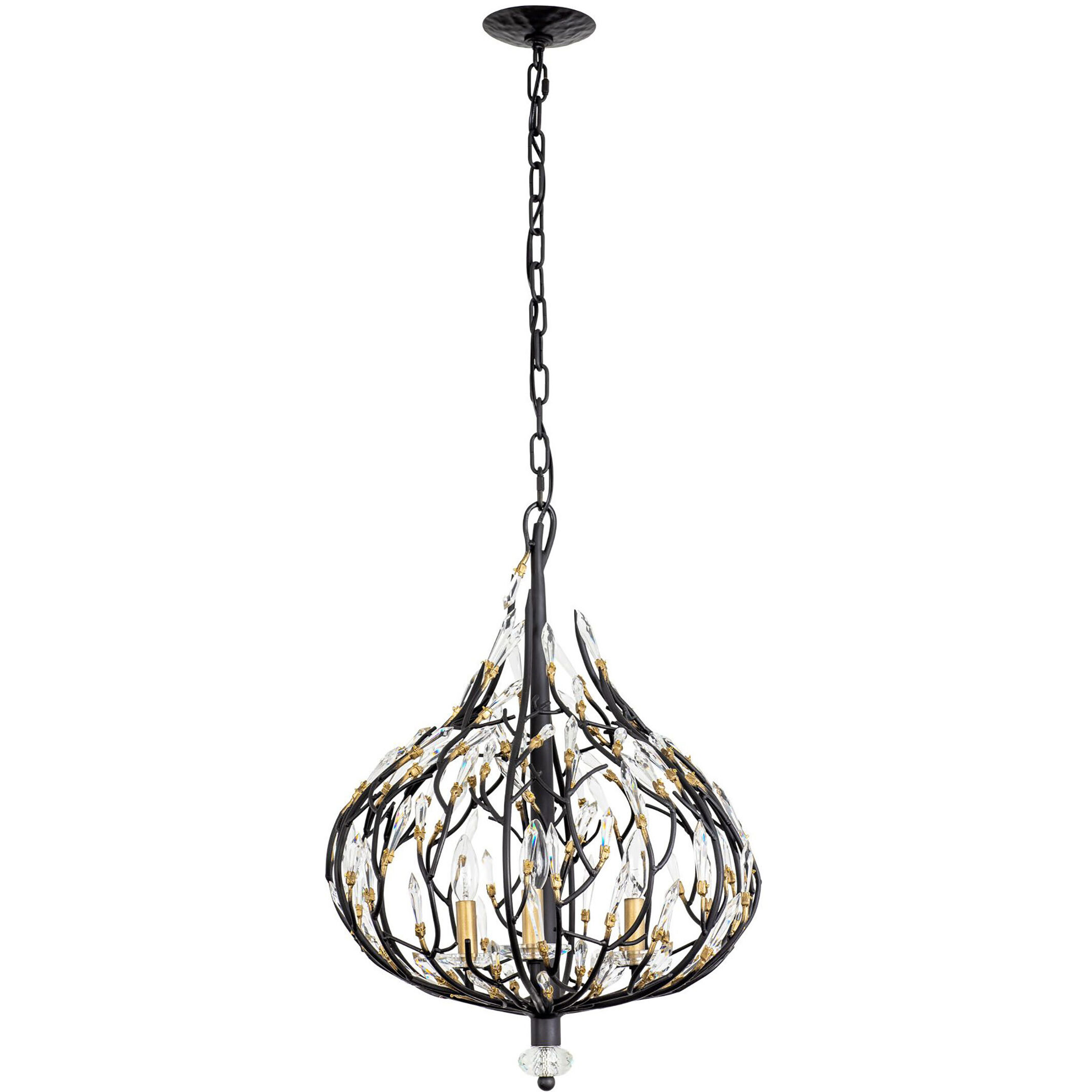 Bask 3 Light 18 inch Matte Black Pendant Ceiling Light