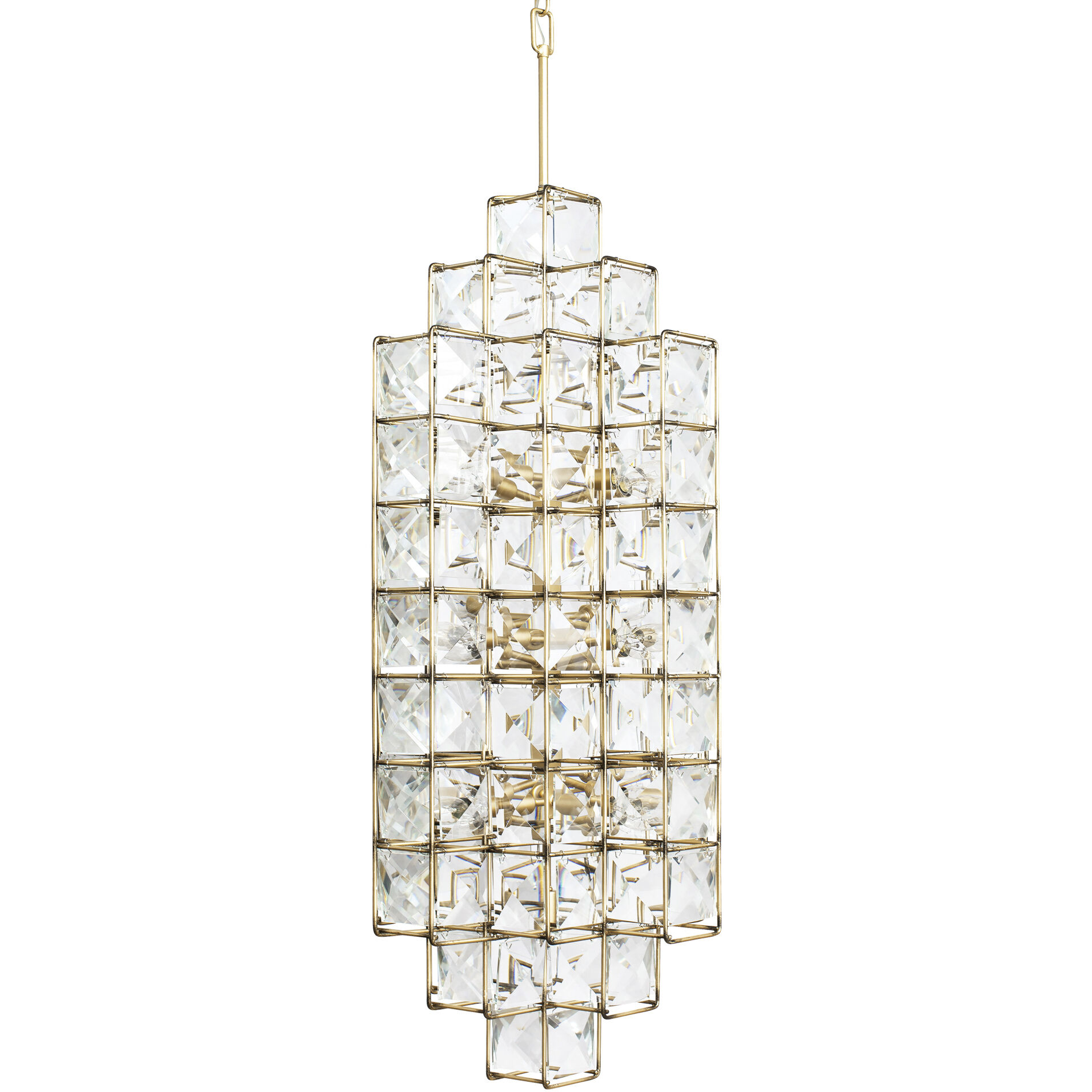 Cubic 14 Light 18.5 inch Calypso Gold Foyer Pendant Ceiling Light