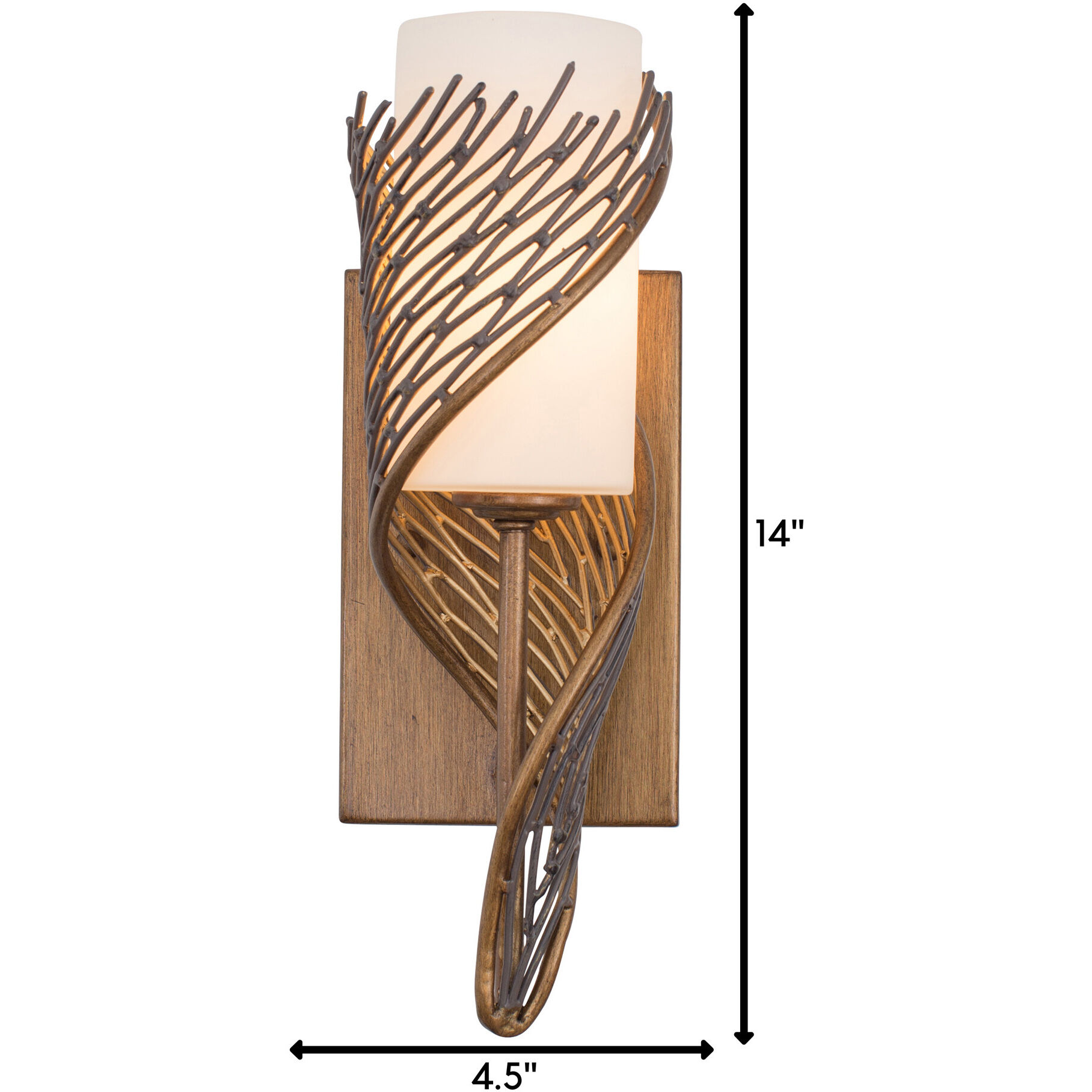 Flow 1 Light 4.5 inch Hammered Ore Left Sconce Wall Light