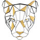 Geometric Animal Kingdom Matte Black Lion Wall Art, Smithsonian Collaboration