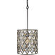 Windsor 1 Light 11.5 inch Carbon/Havana Gold Pendant Ceiling Light