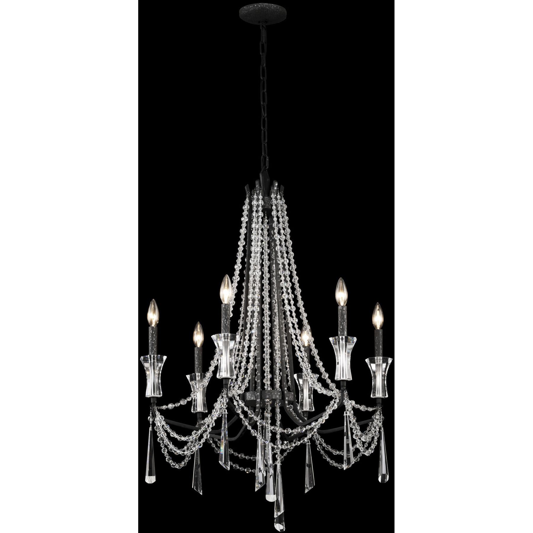 Barcelona 6 Light 27 inch Onyx Chandelier Ceiling Light