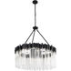 Matrix 12 Light 40 inch Matte Black and French Gold Chandelier Ceiling Light