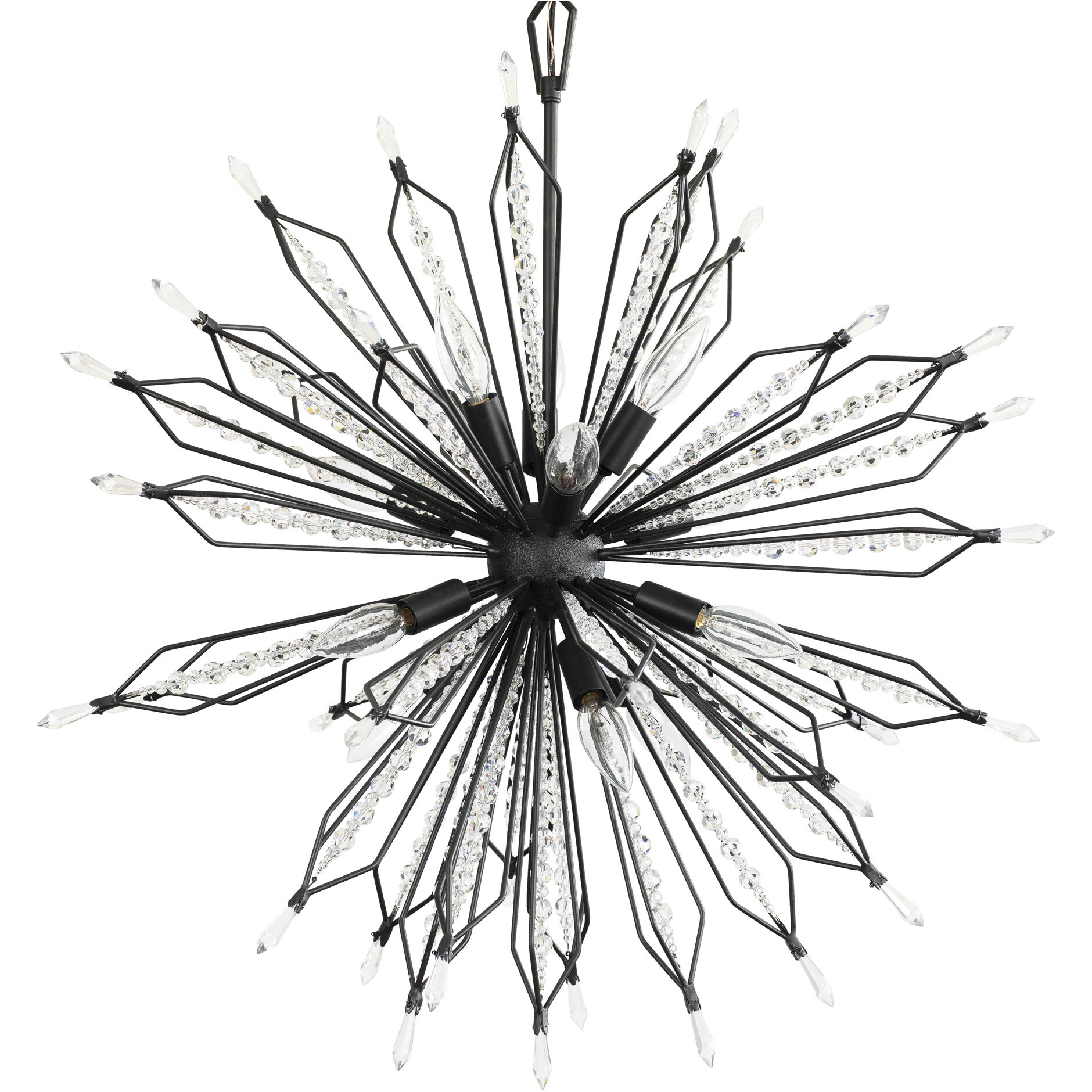 Orbital 12 Light 28 inch Carbon Pendant Ceiling Light