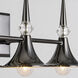 Tromba 3 Light 21.5 inch Black Chrome Bath Vanity Wall Light, Luz Studio