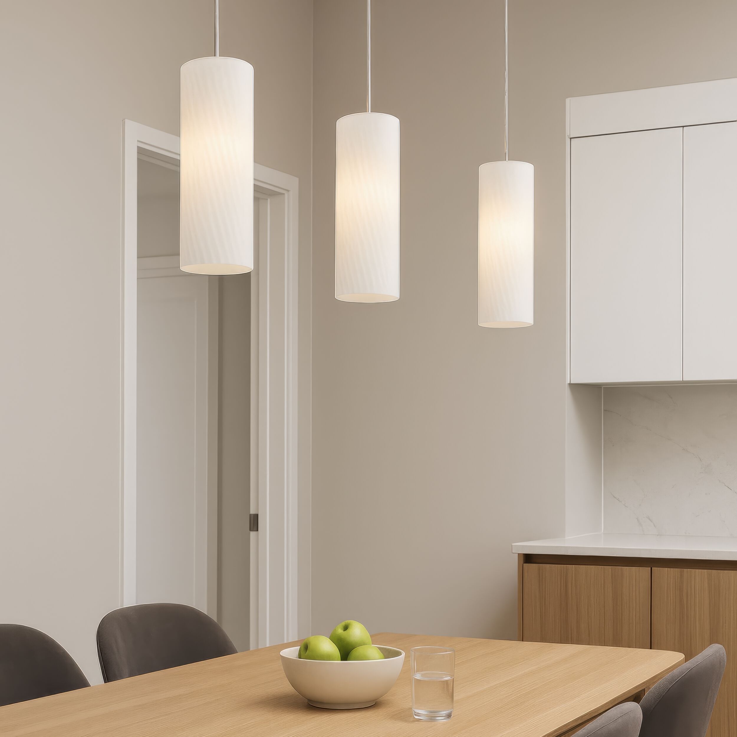 Swirled 1 Light 5.25 inch Chrome Mini Pendant Ceiling Light