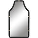 Federal Case 40 X 22 inch Matte Black and French Gold Wall Mirror