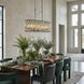 Windsor 8 Light 36 inch Carbon and Havana Gold Linear Pendant Ceiling Light