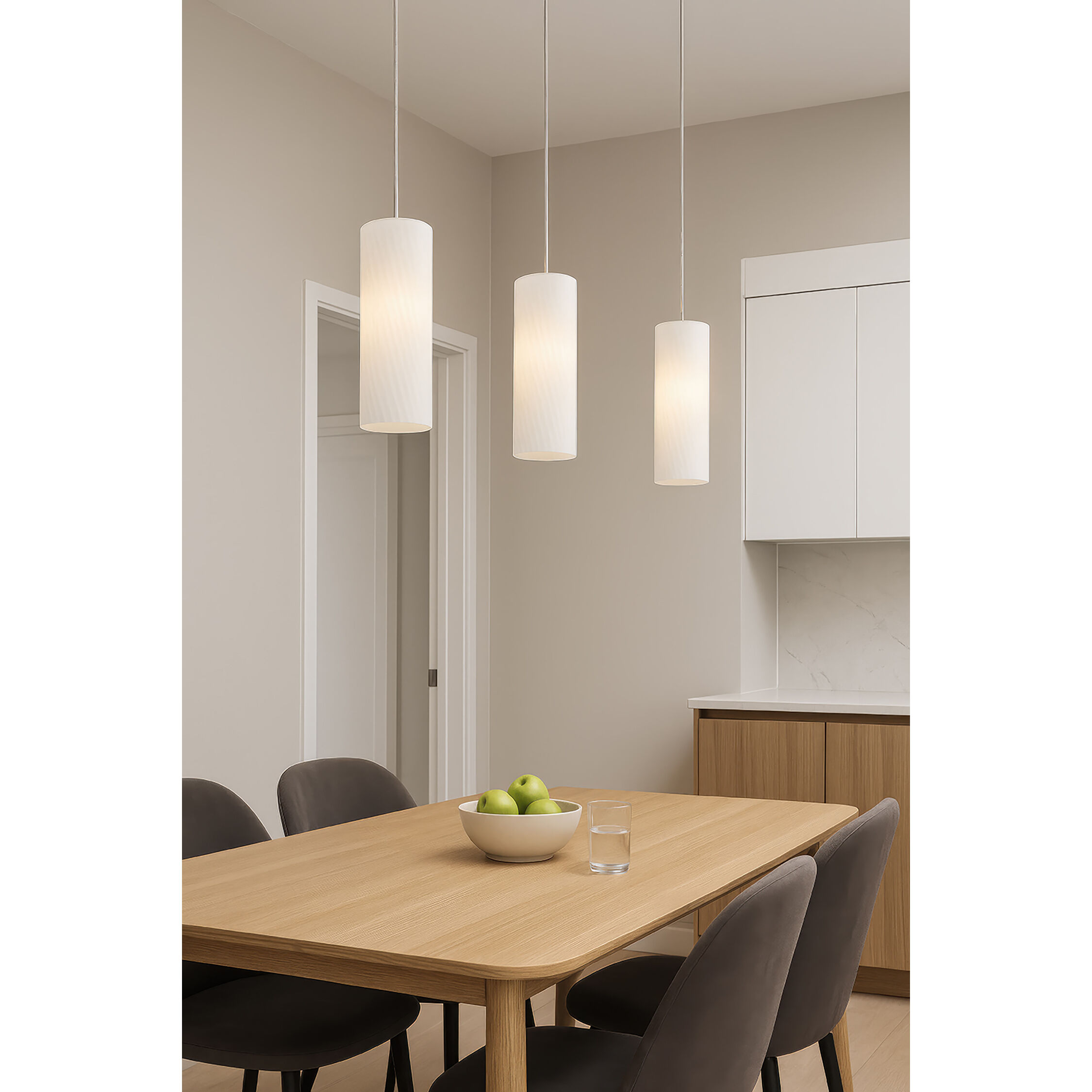 Swirled 1 Light 5.25 inch Chrome Mini Pendant Ceiling Light