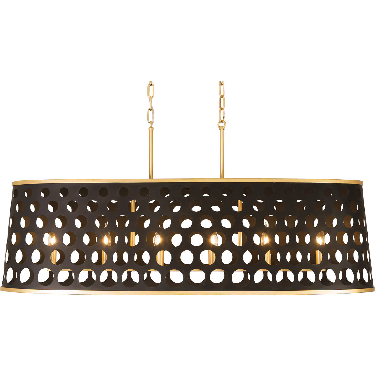 Bailey 6 Light 44 inch Gold Linear Pendant Ceiling Light