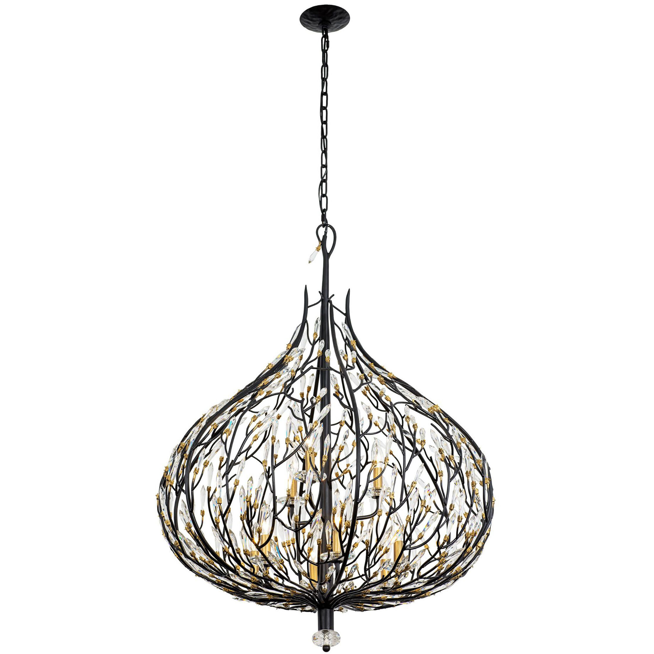 Bask 9 Light 32 inch Matte Black Pendant Ceiling Light