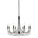 Brentwood 8 Light 32 inch Black Chandelier Ceiling Light