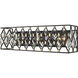 Windsor 3 Light 23.75 inch Carbon and Havana Gold Bath Vanity Light Wall Light