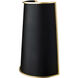 Coco 2 Light 8 inch Matte Black/French Gold Wall Sconce Wall Light