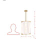 Mingle 3 Light 17 inch Satin Brass Pendant Ceiling Light