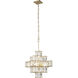 Cubic 6 Light 18.5 inch Calypso Gold Pendant Ceiling Light