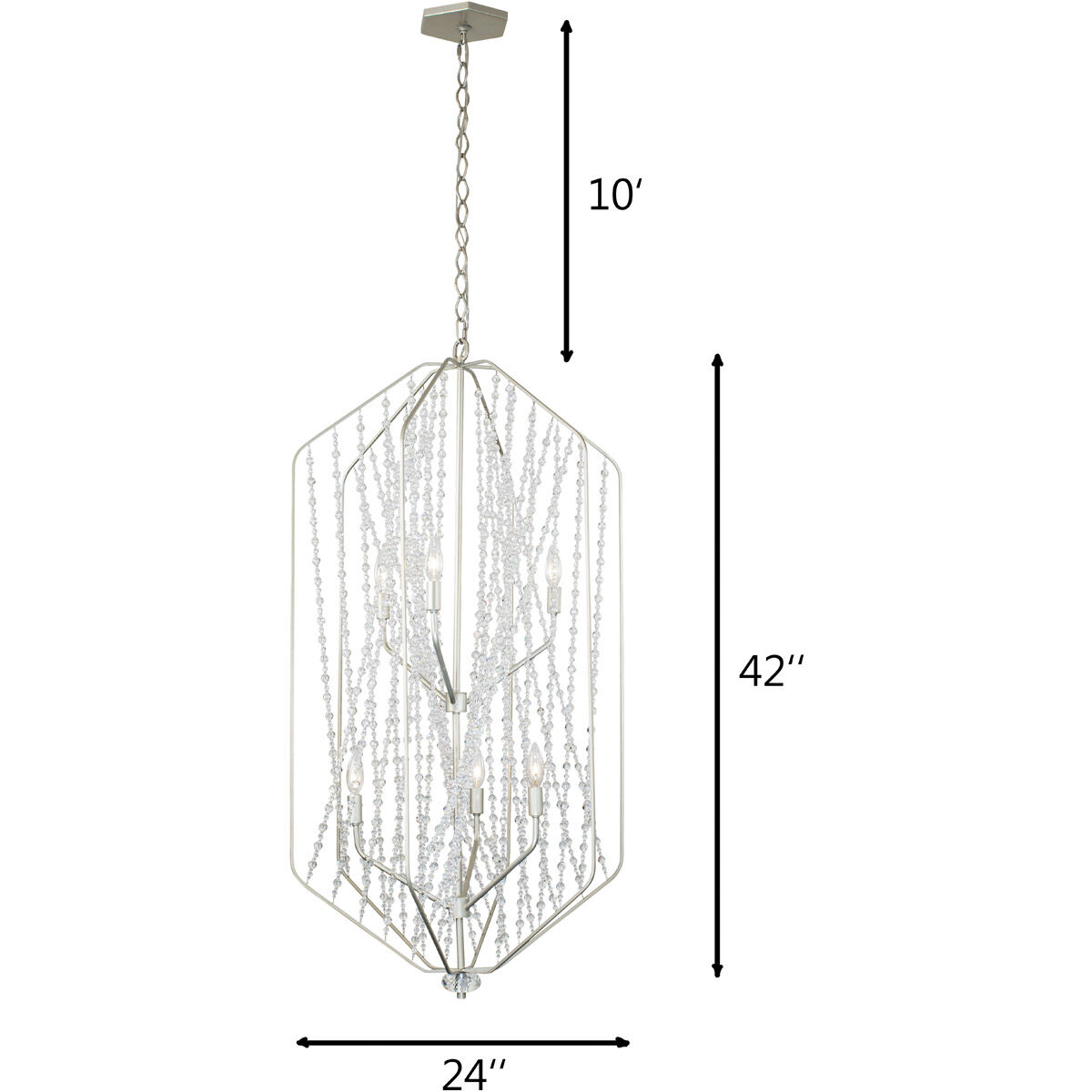 Chelsea 6 Light 24 inch Silverado Foyer Pendant Ceiling Light