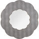 Scallop Gray Shagreen with Weathered Brass Wall Mirror