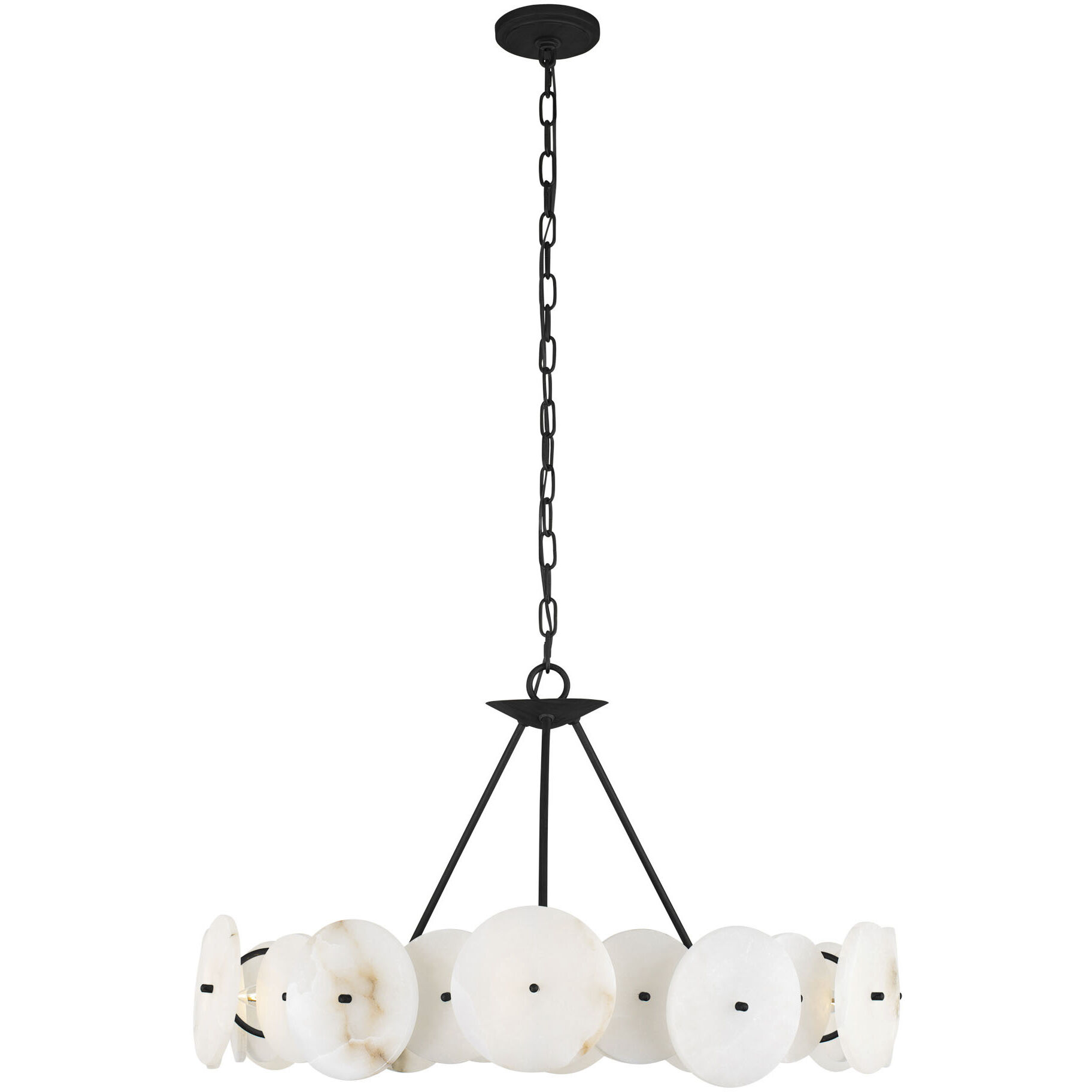 Cosmos 6 Light 30 inch Matte Black Chandelier Ceiling Light, Smithsonian Collaboration
